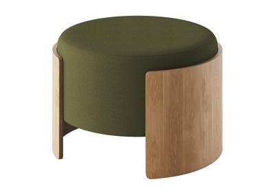 Пуф Ellipsefurniture Пуф Lagom D 62 см (зеленый, натуральный дуб) арт. LG01161500808