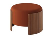 Пуф Ellipsefurniture Пуф Lagom D 62 см (терракотовый, орех) арт. LG01161408408