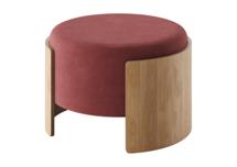 Пуф Ellipsefurniture Пуф Lagom D 62 см (боровый FiberGuard, натуральный дуб) арт. LG01161514007