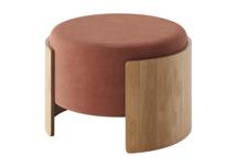 Пуф Ellipsefurniture Пуф Lagom D 62 см (сиена FiberGuard, натуральный дуб) арт. LG01161513907