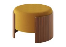 Пуф Ellipsefurniture Пуф Lagom D 62 см (горчичный, орех) арт. LG01161411708