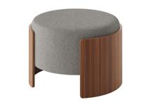 Пуф Ellipsefurniture Пуф Lagom D 62 см (капучино твид, орех) арт. LG01161408103
