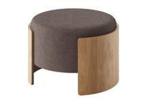 Пуф Ellipsefurniture Пуф Lagom D 62 см (шоколад твид, натуральный дуб) арт. LG01161504403
