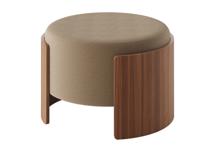 Пуф Ellipsefurniture Пуф Lagom D 62 см (бежевый, орех) арт. LG01161403808