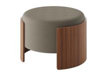 Пуф Ellipsefurniture Пуф Lagom D 62 см (капучино, орех) арт. LG01161408108