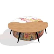 Пуф Fama Пуфик для ног Arianne Love, ножки - пластик Black 3 cm арт. 434614