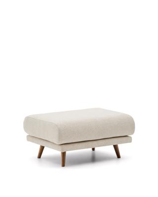 Пуф La Forma (ех Julia Grup) Пуф для ног Karin из бежевой синели с ножками из бука в отделке орех, 90 x 70 см арт. 482562