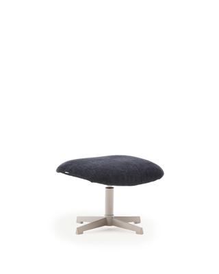 Пуф La Forma (ех Julia Grup) Teryl Пуф из шенилла синего цвета с серым металлом арт. 212370