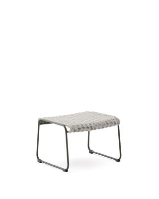 Пуф La Forma (ех Julia Grup) Подставка для ног Maurina из зеленой стали и серо-бежевым шнуром арт. 253665
