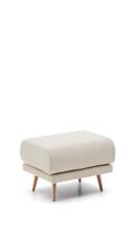 Пуф La Forma (ех Julia Grup) Пуф Karin из бежевого шенилла с ножками из массива бука 90 x 70 см арт. 217326