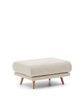 Пуф La Forma (ех Julia Grup) Пуф Karin из бежевого шенилла с ножками из массива бука 90 x 70 см арт. 217326