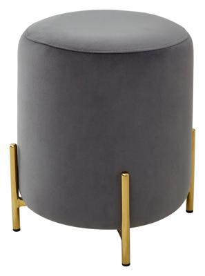 Пуф М-СИТИ Пуф для гостиной РАЙС (RICE) цвет BLUVEL-14 серый / золотой арт. UF029SBLV14