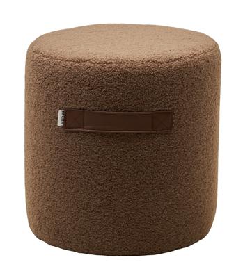 Пуф М-СИТИ Пуф для гостиной ХАРТА (HARTA) цвет NINI-02 Тауп, барашек  / TKS-03 темно-коричневый, экокожа арт. 629M04979