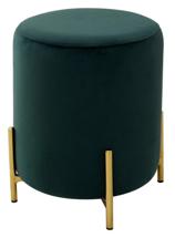 Пуф М-СИТИ Пуф для гостиной РАЙС (RICE) цвет BLUVEL-78 зеленый / золотой арт. UF029SBLV78