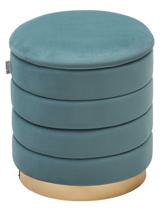 Пуф М-СИТИ Пуф для гостиной ФРЕД бирюзовый BM-88, велюр / золотой каркас арт. 461MC05530