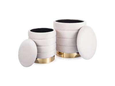 Пуф Signal Комплект Signal BRITTA Velvet (2 пуфа) (светло-бежевый) арт. BRITTAVJBE