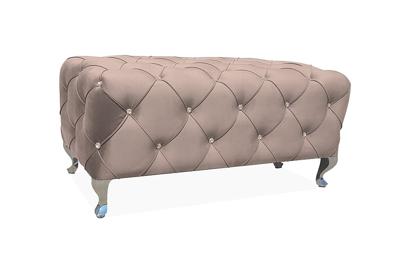 Пуф Signal Пуф Signal HESTIA Velvet Bluvel 28 бежевый/серебряный 100/46/50 арт. HESTIAV28S