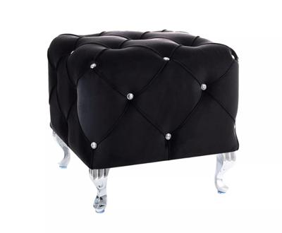 Пуф Signal Пуф Signal HESTIA K Velvet Bluvel 19 черный/серебряный арт. HESTIAKV19S