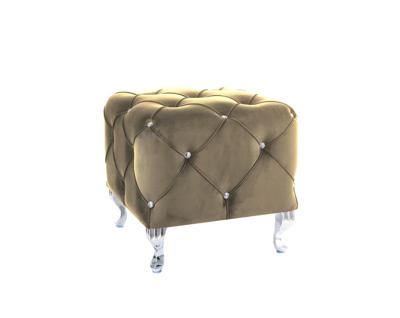 Пуф Signal Пуф Signal HESTIA K Velvet Bluvel 28 бежевый/серебряный арт. HESTIAKV28S