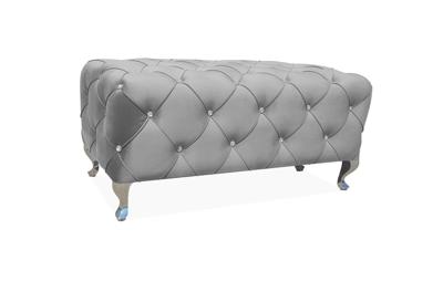 Пуф Signal Пуф Signal HESTIA Velvet Bluvel 14 серый/серебряный 100/46/50 арт. HESTIAV14S