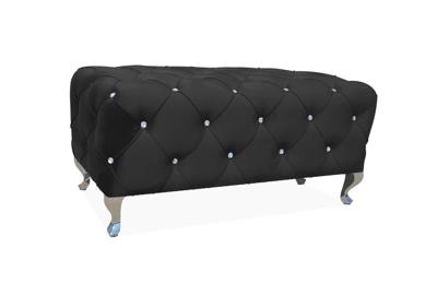 Пуф Signal Пуф Signal HESTIA Velvet Bluvel 19 черный/серебряный 100/46/50 арт. HESTIAV19S