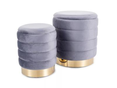 Пуф Signal Комплект Signal BRITTA Velvet (2 пуфа) серый арт. BRITTAVSZ