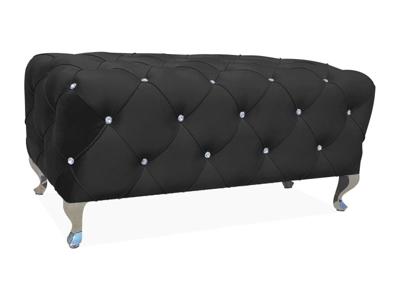 Пуф Signal Пуф SIGNAL HESTIA Velvet Bluvel 19 черный/серебряный 100/46/50 арт. HESTIAV19S