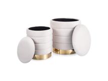 Пуф Signal Комплект Signal BRITTA Velvet (2 пуфа) (светло-бежевый) арт. BRITTAVJBE