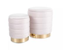 Пуф Signal Комплект Signal BRITTA Velvet (2 пуфа) светло-бежевый арт. BRITTAVJBE