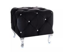 Пуф Signal Пуф Signal HESTIA K Velvet Bluvel 19 черный/серебряный арт. HESTIAKV19S