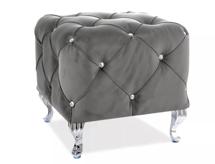 Пуф Signal Пуф Signal HESTIA K Velvet Bluvel 14 серый/серебряный арт. HESTIAKV14S