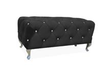 Пуф Signal Пуф Signal HESTIA Velvet Bluvel 19 черный/серебряный 100/46/50 арт. HESTIAV19S