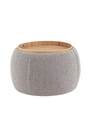 Пуф Stool Group Пуф-столик Люкке с ящиком серый арт. УТ000039380