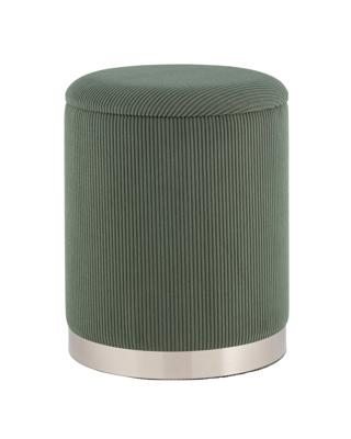 Пуф Stool Group Пуф Эмили с ящиком серебро вельвет зелёный арт. УТ000040195