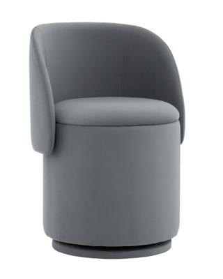 Пуф Stool Group Пуф-трансформер Таунсвилл вращающийся с ящиком велюр серый арт. УТ000041704
