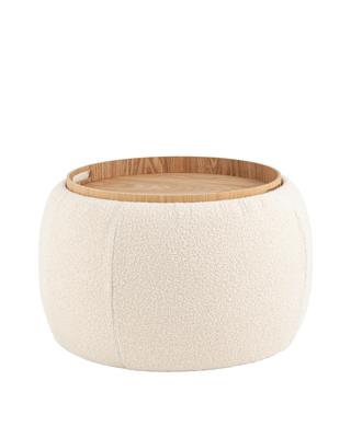 Пуф Stool Group Пуф-столик Люкке с ящиком бежевый арт. УТ000039379