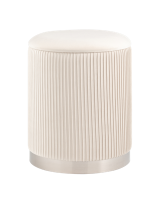 Пуф Stool Group Пуф Шарлотта с ящиком серебро велюр бежевый арт. УТ000039501
