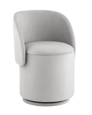 Пуф Stool Group Пуф-трансформер Таунсвилл вращающийся с ящиком велюр светло-серый арт. УТ000042266