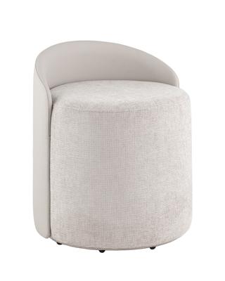 Пуф Stool Group Пуф Тея спинка иск.кожа, сиденье шенилл светло-серый арт. УТ000042299