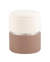 Пуф Stool Group Пуф Кэрри с ящиком серебро шенилл светло-коричневый арт. УТ000039381