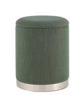 Пуф Stool Group Пуф Эмили с ящиком серебро вельвет зелёный арт. УТ000040195