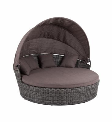 Шезлонг 4SIS "Стильяно" плетеная кровать круглая, цвет графит арт. YH-L618W graphite