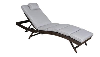 Шезлонг 4SIS "Лиссабон" шезлонг из искусственного ротанга, цвет коричневый арт. GFCA200-A brown