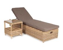 Шезлонг 4SIS "Рим" комплект шезлонг со столиком, цвет соломенный арт. RLCT-2-SET
