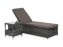 Шезлонг 4SIS "Рим" комплект шезлонг со столиком, цвет графит арт. RLCT-2-SET graphite