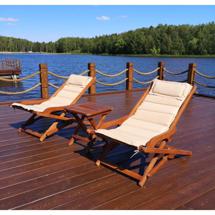 Шезлонг Афина Комплект с креслами и столиком AFM-709A-T133 Beige (2+1) арт. AFM-709A-T133 Beige (2+1)