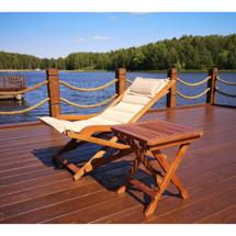 Шезлонг Афина Комплект с креслом и столиком AFM-709A-T133 Beige (1+1) арт. AFM-709A-T133 Beige (1+1)