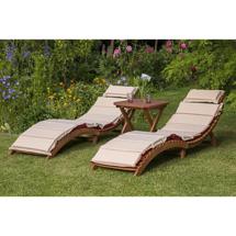 Шезлонг Афина Комплект шезлонги и столик AFM-803A-T133 Beige (2+1) арт. AFM-803A-T133 Beige (2+1)