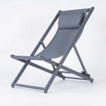 Шезлонг IDEAL PATIO Стул-шезлонг САНТОНИ складной, серый арт. SNT.3019001
