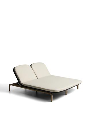 Шезлонг La Forma (ех Julia Grup) Двойной шезлонг Alipa из массива акации и веревки темно-серого цвета арт. 481345